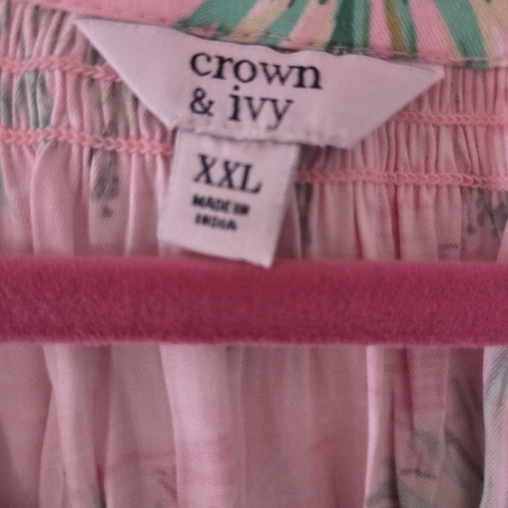 Crown & Ivy Pink Floral Blouse - Picture 4 of 6